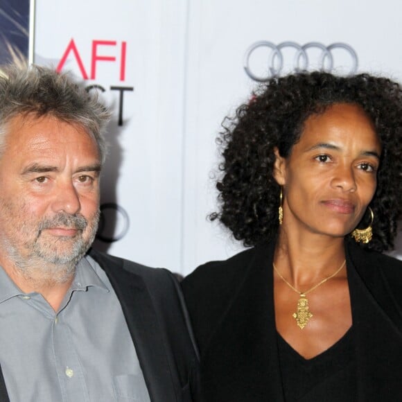 Luc Besson et sa femme Virginie Silla - Première du film "The Homesman" lors du AFI FEST 2014 à Hollywood. Le 11 novembre 2014.