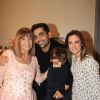 Exclusif- Christophe Licata avec sa femme Coralie et leur fils Livio- People au spectacle de Chantal Goya, "Le soulier qui vole" au Palais des Congrès à Paris le 5 octobre 2019. © Philippe Baldini/Bestimage 