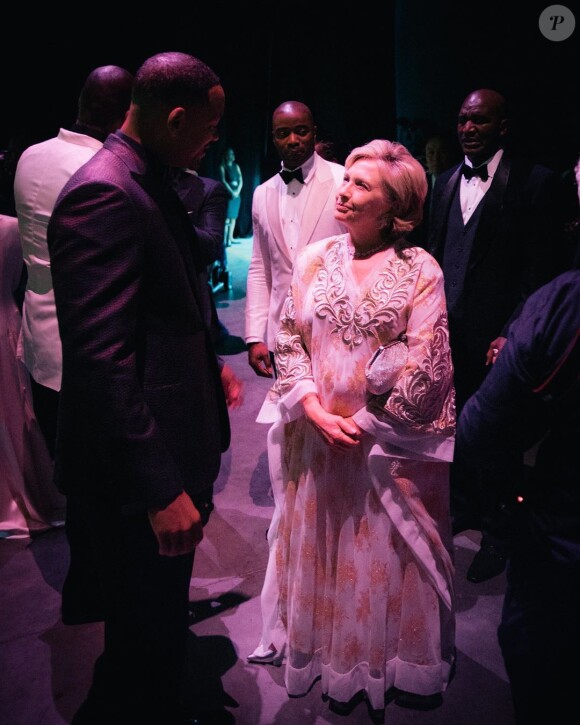 Will Smith et Hillary Clinton à la soirée d'inauguration des studios Tyler Perry à Atlanta, le 5 octobre 2019.
