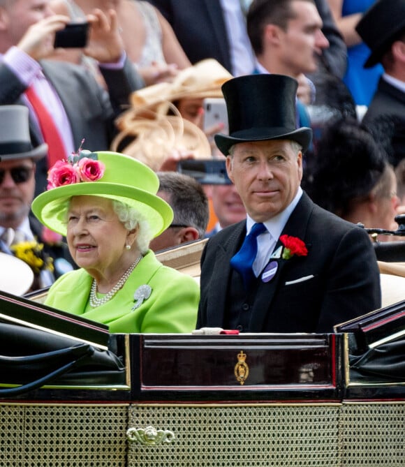 David Armstrong-Jones - La reine Elisabeth II d'Angleterre lors du 4ème jour du Royal Ascot 2018 a Ascot le 22 juin 2018.