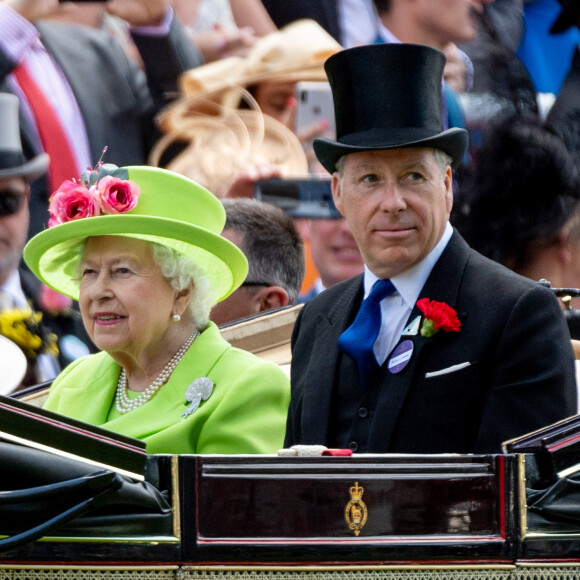 David Armstrong-Jones - La reine Elisabeth II d'Angleterre lors du 4ème jour du Royal Ascot 2018 a Ascot le 22 juin 2018.