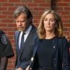 L'actrice Felicity Huffman et son mari William H. Macy à la sortie du tribunal de Boston, Massachusetts, Etats-Unis, le 13 septembre 2019.