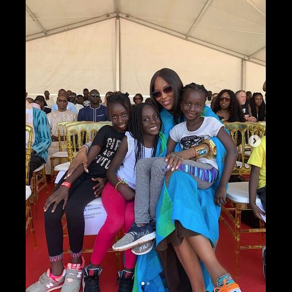 Naomi Campbell au Sénégal. Juillet 2019.