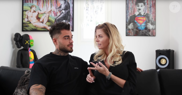 Jessica Thivenin et son mari Thibault Kuro font des confidences sur la grossesse de la jeune femme dans une vidéo postée sur le compte YouTube Monsieur Kuro. Mai 2019.
