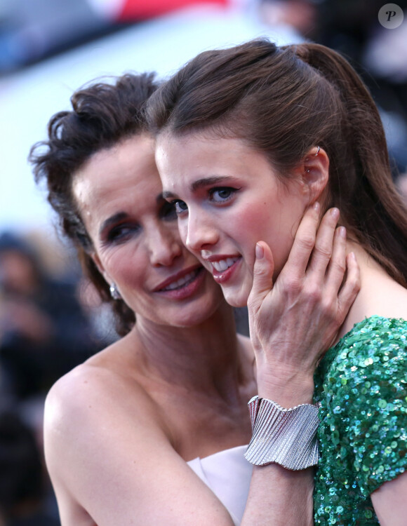 Andie Macdowell et sa fille Margaret au 65e Festival de Cannes. Mai 2012.