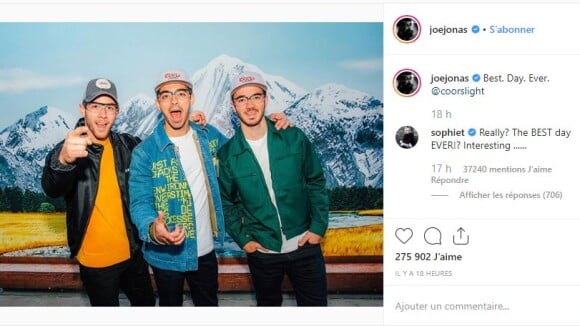 Joe Jonas vexe sa femme Sophie Turner sur Instagram puis s'excuse