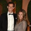 Andy Murray et sa femme Kim Sears - Dîner de gala avec Serena Williams et Andy Murray victorieux du tournoi de tennis de Wimbledon à Londres le 10 juillet 2016.