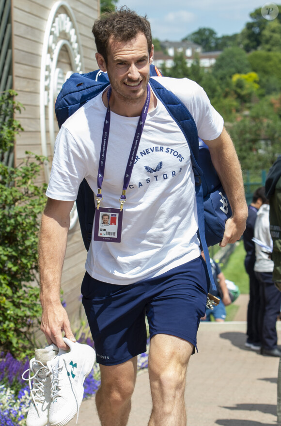 Andy Murray lors du tournoi de Wimbledon 2019 à Londres, Royaume Uni, le 3 juillet 2019.