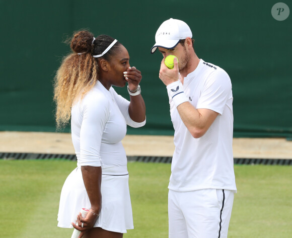 Serena Williams et Andy Murray - Les personnalités assistent au tournoi de Wimbledon à Londres, le 10 juillet 2019.