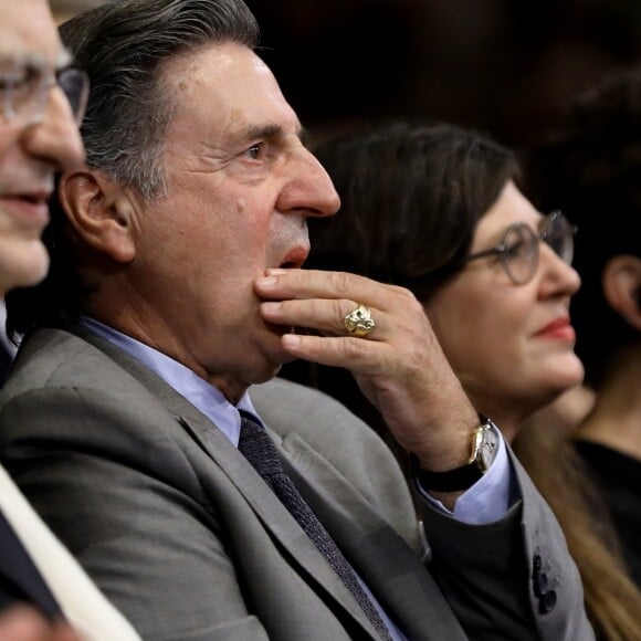 Bertrand Tavernier, Daniel Auteuil et sa femme Aude Ambroggi, Frances McDormand - Cérémonie d'ouverture à la Halle Tony Garnier du 11ème Festival Lumiere 2019 de Lyon le 12 octobre 2019. © Dominique Jacovides / Bestimage