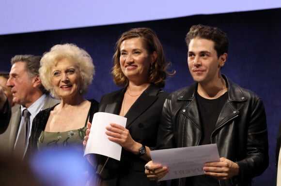 Marisa Paredes, Emmanuelle Devos, Xavier Dolan - Cérémonie d'ouverture à la Halle Tony Garnier du 11ème Festival Lumiere 2019 de Lyon le 12 octobre 2019. © Dominique Jacovides / Bestimage