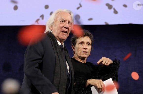 Donald Sutherland, Frances McDormand - Cérémonie d'ouverture à la Halle Tony Garnier du 11ème Festival Lumiere 2019 de Lyon le 12 octobre 2019. © Dominique Jacovides / Bestimage