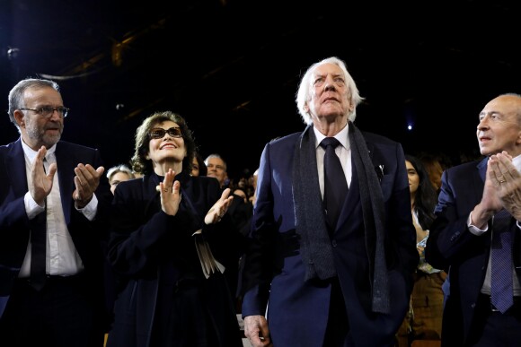 Donald Sutherland et sa femme Francine Racette - Cérémonie d'ouverture à la Halle Tony Garnier du 11ème Festival Lumiere 2019 de Lyon le 12 octobre 2019. © Dominique Jacovides / Bestimage