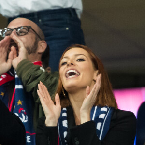 Cartmman, Maëva Coucke (Miss France 2018) - Tribunes lors du match de qualification pour l'Euro2020 "France - Turquie (1-1)" au Stade de France. Saint-Denis, le 14 octobre 2019. ©Cyril Moreau/Bestimage