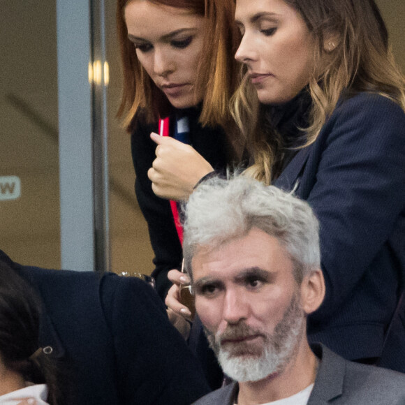 Maëva Coucke (Miss France 2018), Malika Ménard (Miss France 2010), Camille Cerf (Miss France 2015) - Tribunes lors du match de qualification pour l'Euro2020 "France - Turquie (1-1)" au Stade de France. Saint-Denis, le 14 octobre 2019. ©Cyril Moreau/Bestimage