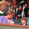 Le prince William et sa mère Diana à Wimbledon en 1991.
