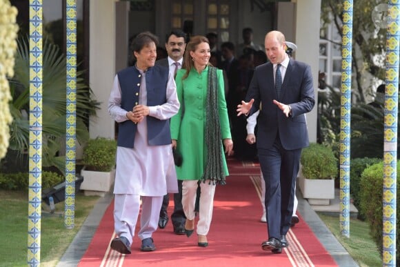 Le prince William et Kate Middleton au Pakistan, à la résidence présidentielle d'Islamad, le 15 octobre 2019.