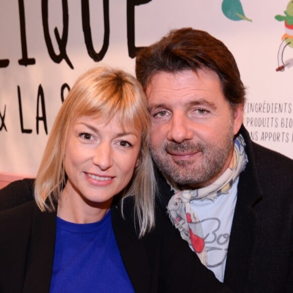 Philippe Lellouche et sa compagne Vanessa Boisjean - Inauguration du nouveau restaurant de fast food healthy de Kev Adams, le "Jak Healthy" au 24 rue de Rivoli dans le 4e arrondissement à Paris, le 15 octobre 2019. © Rachid Bellak/Bestimage