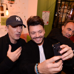 Gad Elmaleh, Kev Adams - Inauguration du nouveau restaurant de fast food healthy de Kev Adams, le "Jak Healthy" au 24 rue de Rivoli dans le 4e arrondissement à Paris, le 15 octobre 2019. © Rachid Bellak/Bestimage