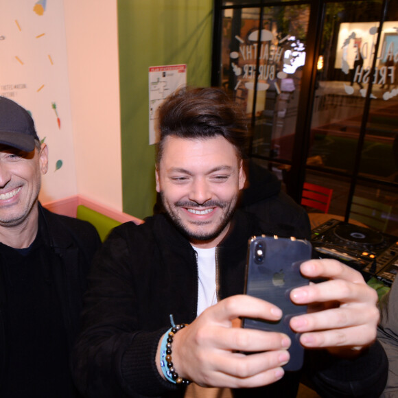 Gad Elmaleh, Kev Adams - Inauguration du nouveau restaurant de fast food healthy de Kev Adams, le "Jak Healthy" au 24 rue de Rivoli dans le 4e arrondissement à Paris, le 15 octobre 2019. © Rachid Bellak/Bestimage