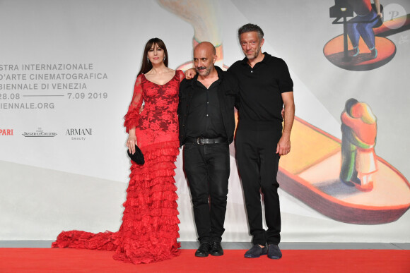 Monica Bellucci, Gaspar Noé , Vincent Cassel à la projection du film "Irreversible Inversion Integrale" lors du 76ème Festival du Film de Venise, la Mostra à Venise en Italie le 31 Août 2019.