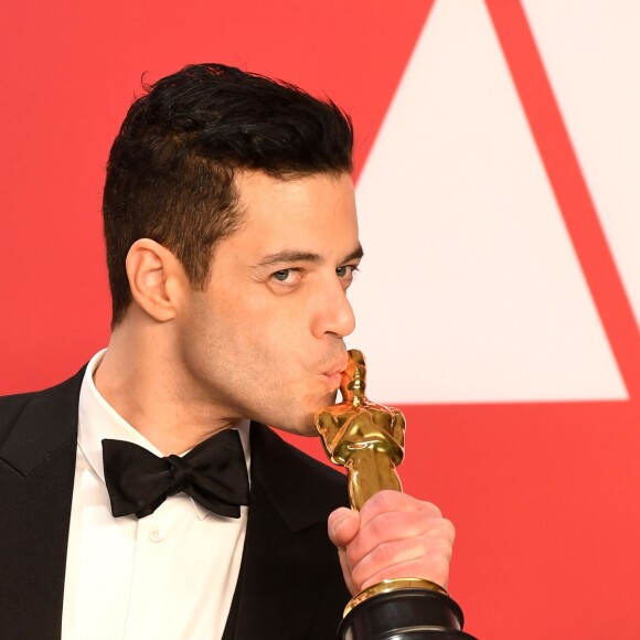 Rami Malek (Oscar du meilleur acteur pour le film "Bohemian Rhapsody") - Pressroom de la 91e cérémonie des Oscars 2019 au théâtre Dolby à Los Angeles, le 24 février 2019.