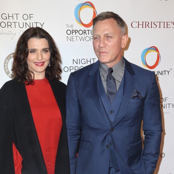 Daniel Craig et sa femme Rachel Weisz à la 11e soirée annuelle "Opportunity Network" à New York, le 9 avril 2018.