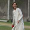 Kate Middleton à l'Académie Nationale de Cricket à Lahore, le 17 octobre 2019.