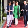 Kate Middleton, duchesse de Cambridge, le prince William, duc de Cambridge, Imran Khan, premier ministre du Pakistan - Le duc et la duchesse de Cambridge lors d'une visite chez le premier ministre du Pakistan à Islamabad le 15 octobre 2019.