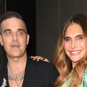 Robbie Williams et sa femme Ayda Field arrivent à la soirée "ITV Summer Party" à l'hôtel Nobu à Londres, le 17 juillet 2019.