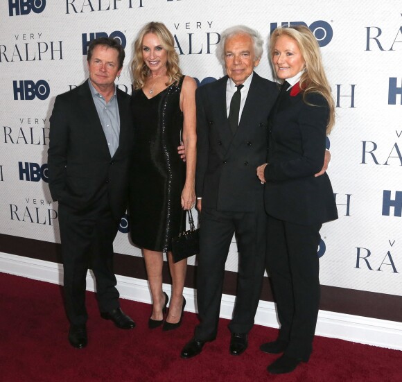 Michael J. Fox, Tracy Pollan, Ralph et Ricky Lauren assistent à la projection du documentaire "Very Ralph" au Metropolitan Museum of Art. New York, le 23 octobre 2019.