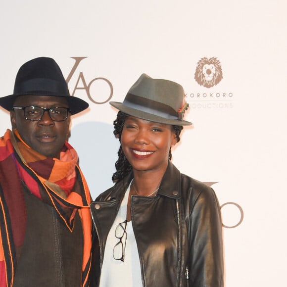 Lilian Thuram et sa compagne Kareen Guiock - Avant-première du film "Yao" au cinéma Le Grand Rex à Paris le 15 janvier 2019. © Coadic Guirec/Bestimage