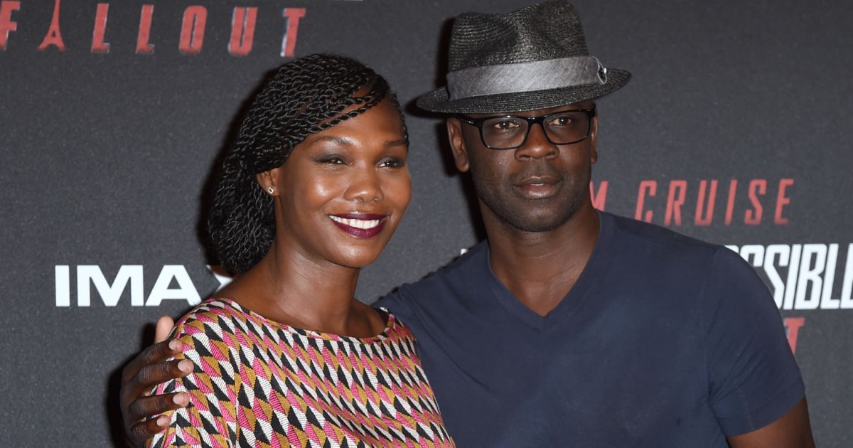 Lilian Thuram et sa compagne Kareen Guiock au photocall lors de l'avant