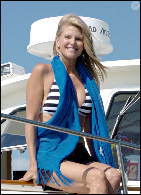 Exclusif - Christie Brinkley en week-end à Long Island. Le 2 août 2008.
