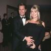 Christie Brinkley (enceinte de 4 mois) et Peter Cook à l'hôtel Sheraton, à l'occasion des 50 ans de l'UNICEF. Le 21 janvier 1998.
