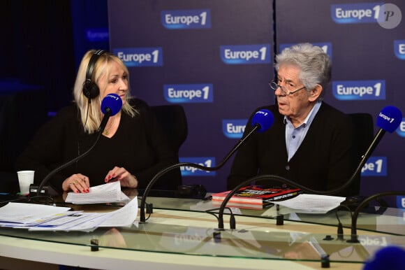 Exclusif - Julie (Julie Leclerc) et Philippe Gildas - Journée spéciale du 60ème anniversaire de la radio Europe 1 à Paris le 4 février 2015.