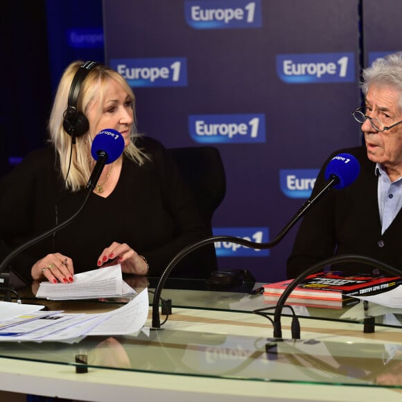 Exclusif - Julie (Julie Leclerc) et Philippe Gildas - Journée spéciale du 60ème anniversaire de la radio Europe 1 à Paris le 4 février 2015.