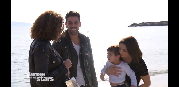 Christophe Licata présente sa femme Coralie et son fils Livio à Linda Hardy - prime "Danse avec les stars 2019" du 2 novembre 2019, sur TF1