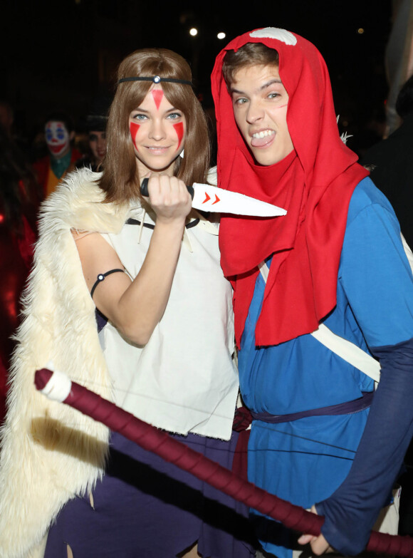 Barbara Palvin et son compagnon Dylan Sprouse - Soirée "Heidi Klum Halloween Party" à New York, le 31 octobre 2019.