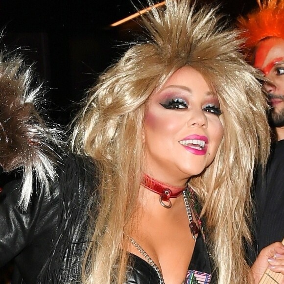 Mariah Carey et son compagnon Brian Tanaka - Soirée "Heidi Klum Halloween Party" à New York, le 31 octobre 2019.