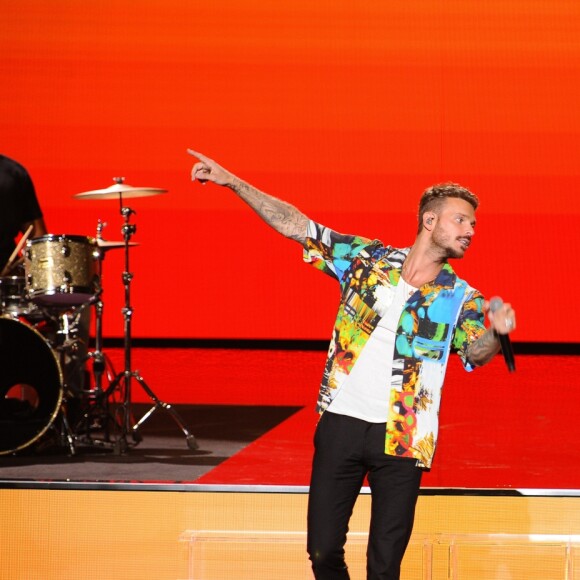 Exclusif - Matt Pokora (M.Pokora) - Enregistrement de l'émission TV "La Chanson Secrète 3", qui sera diffusée le vendredi 1er novembre à 21h00 sur TF1. Après le succès de la première édition, "La Chanson Secrète", présentée par N.Aliagas et produite par DMLS TV, revient sur TF1. 10 artistes ne savent rien de ce qui va se passer pour eux ! Ils ont accepté de jouer le jeu, de se laisser totalement surprendre, émouvoir, parfois même déstabiliser car ils vont découvrir en même temps que les téléspectateurs une surprise : une chanson qui leur rappelle un souvenir important de leur vie revisitée et réinterprétée par un artiste. Les téléspectateurs seront aux premières loges pour vivre ces moments d'intimité musicale rare. Et, en bonus, de nombreux invités inattendus et des proches de l'artiste assis dans le fauteuil viendront l'émouvoir. Le 25 juin 2019 © Gaffiot-Perusseau / Bestimage