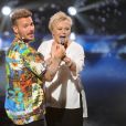 Exclusif - Matt Pokora (M.Pokora) et Muriel Robin - Enregistrement de l'émission TV "La Chanson Secrète 3", qui sera diffusée le vendredi 1er novembre à 21h00 sur TF1. Après le succès de la première édition, "La Chanson Secrète", présentée par N.Aliagas et produite par DMLS TV, revient sur TF1. 10 artistes ne savent rien de ce qui va se passer pour eux ! Ils ont accepté de jouer le jeu, de se laisser totalement surprendre, émouvoir, parfois même déstabiliser car ils vont découvrir en même temps que les téléspectateurs une surprise : une chanson qui leur rappelle un souvenir important de leur vie revisitée et réinterprétée par un artiste. Les téléspectateurs seront aux premières loges pour vivre ces moments d'intimité musicale rare. Et, en bonus, de nombreux invités inattendus et des proches de l'artiste assis dans le fauteuil viendront l'émouvoir. Le 25 juin 2019 © Gaffiot-Perusseau / Bestimage