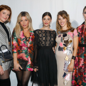 Enola Righi, Lola Marois-Bigard, Eléonore Sarrazin, Léa François (Plus belle la vie) enceinte et Sarah Barzyk au défilé Christophe Guillarmé Collection Prêt-à-Porter Printemps/Eté 2020 lors de la Fashion Week de Paris, France, le 25 septembre 2019. © Veeren-Clovis/Bestimage