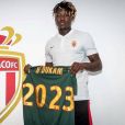 Kévin N'Doram lors de sa signature avec l'AS Monaco, le 19 juillet 2018.