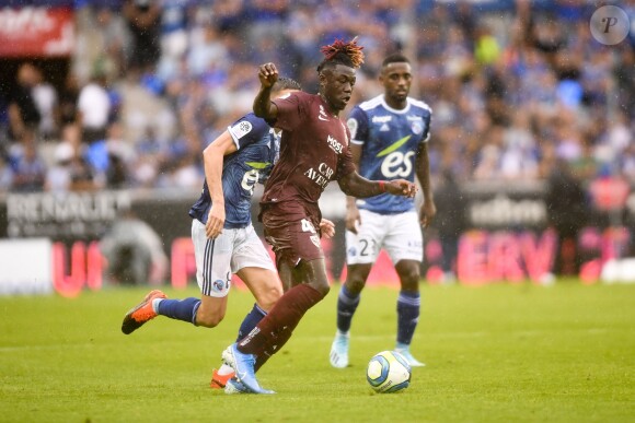 Kevin N Doram (Metz) lors de la rencontre Strasbourg - Metz en Ligue 1 le 11 août 2019 à Strasbourg. © Anthony Bibard / Panoramic / Bestimage