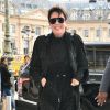 Kris Jenner rentre à l'hôtel Ritz après le défilé Balmain. Paris, France, le 27 septembre 2019.