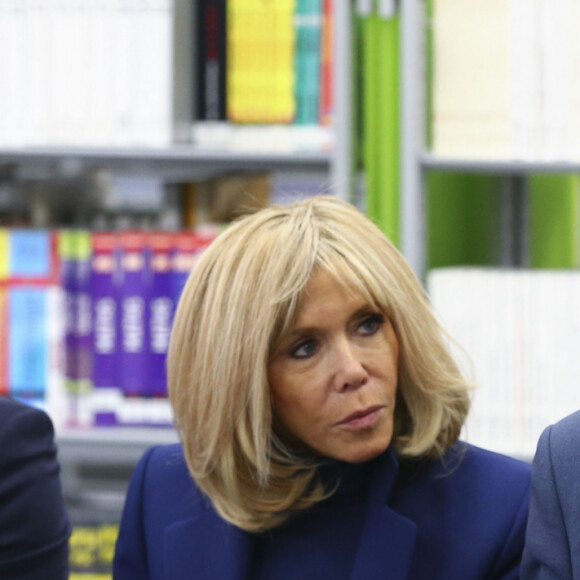 Adrien Taquet secrétaire d'État auprès de la ministre des Solidarités et de la santé, Brigitte Macron,, Jean-Michel Blanquer, ministre de l'Éducation nationale et de la Jeunesse - Brigitte Macron se rend au collège Chaptal pour la 5ème Journée nationale de lutte contre le harcèlement à l'école à Paris VIII, le 7 novembre 2019. En présence de d'A.Taquet secrétaire d'État auprès de la ministre des Solidarités et de la santé, J.M.Blanquer, ministre de l'Éducation nationale et de la Jeunesse et J.d'Hauteserre, maire du 8ème Arrondissement de Paris. © Gwendoline Le Goff/Panoramic/ Bestimage