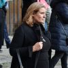 Lisa Azuelos (Fille de la défunte) - Sorties des obsèques de Marie Laforêt en l'église Saint-Eustache à Paris. Le 7 novembre 2019.
