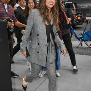 Selena Gomez arrive aux studios de la station de radio "IHeart" à New York, le 28 octobre 2019.