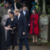 Le prince Harry, duc de Sussex, Meghan Markle, duchesse de Sussex - La famille royale assiste à la messe de Noël à Sandringham le 25 décembre 2018.